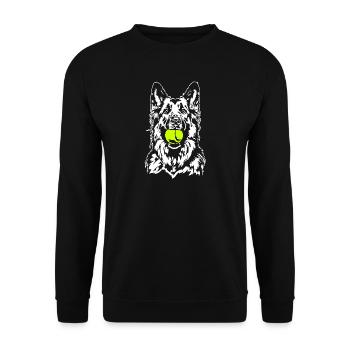 German Longhaired German Shepherd Dogs Wilsigns - Unisex Sweatshirt - black - Front - Alina (178cm) & Michal (187cm)