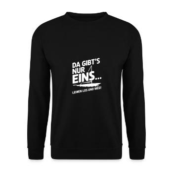 Leinen los und nichts wie weg! Wir legen ab! - Unisex Pullover - Schwarz - Vorne - Alina (178cm) & Michal (187cm)