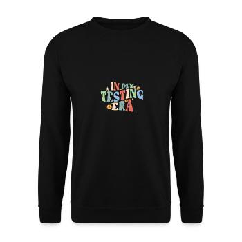 Journée de test à l’ère des tests Enseignement des enseignants - Sweat-shirt Unisexe - noir - Devant - Alina (178cm) & Michal (187cm)