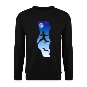 Climbing Night - Unisex Sweatshirt - black - Front - Alina (178cm) & Michal (187cm)