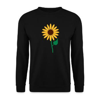 Blume - Unisex Pullover - Schwarz - Vorne - Alina (178cm) & Michal (187cm)