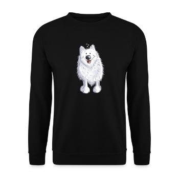 Der Spitz ist angekommen - Unisex Pullover - Schwarz - Vorne - Alina (178cm) & Michal (187cm)