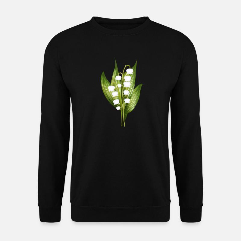 zierlicher Maiglöckchen Strauß als Frühlingsgruß - Unisex Pullover - Schwarz