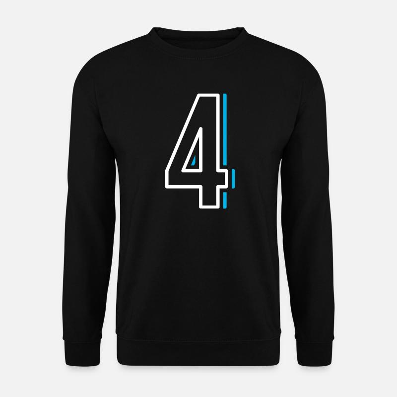 Nummer 4 - Vier - Unisex Pullover - Schwarz