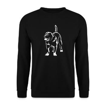 Perro Dogo Mallorquin "Black Edition" - Unisex Sweatshirt - black - Front - Alina (178cm) & Michal (187cm)