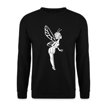 lucky white fairy - Unisex Sweatshirt - black - Front - Alina (178cm) & Michal (187cm)