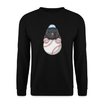 Mole Baseball - Sweat-shirt Unisexe - noir - Devant - Alina (178cm) & Michal (187cm)