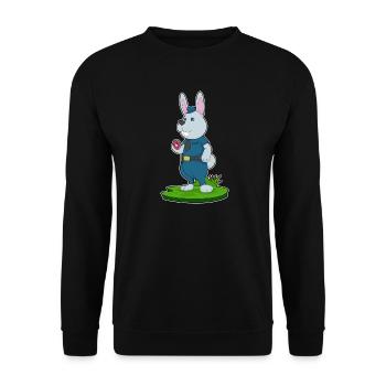 Bunny Policier Donut Police - Sweat-shirt Unisexe - noir - Devant - Alina (178cm) & Michal (187cm)