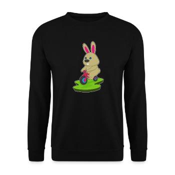 Rabbit Bicycle - Unisex Sweatshirt - black - Front - Alina (178cm) & Michal (187cm)