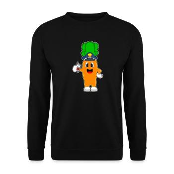 Carrot Policier Microphone Police - Sweat-shirt Unisexe - noir - Devant - Alina (178cm) & Michal (187cm)