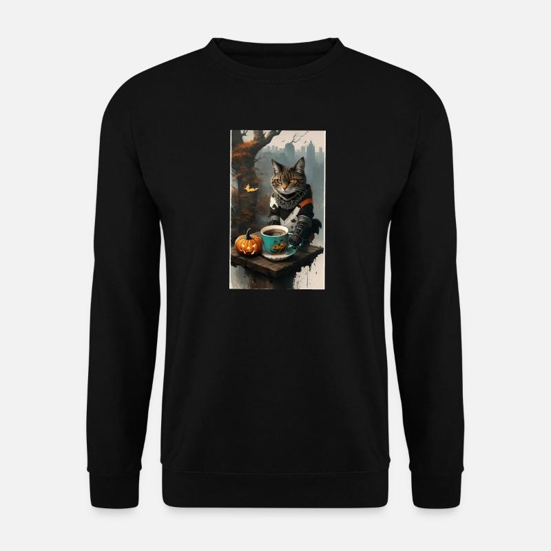 Cat dressed halloween - Unisex Sweatshirt - black