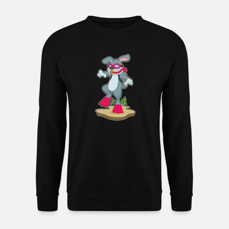 Rabbit Diver Bouteille d’oxygène Plongée - Sweat-shirt Unisexe - noir