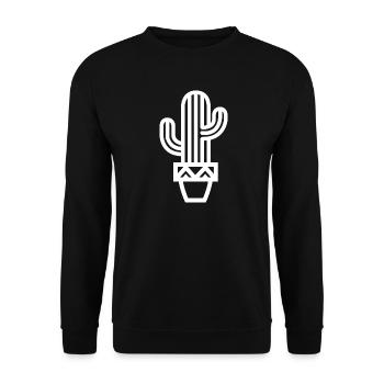 Cactus plant icon Botany Houseplants icon - Unisex Sweatshirt - black - Front - Alina (178cm) & Michal (187cm)