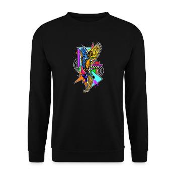bird, pet, tropical, jungle, animal, parrot - Unisex Sweatshirt - black - Front - Alina (178cm) & Michal (187cm)