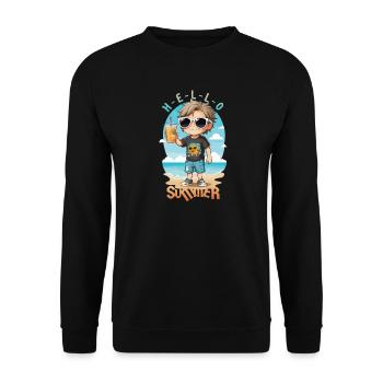 Hallo Sommer - Unisex Pullover - Schwarz - Vorne - Alina (178cm) & Michal (187cm)