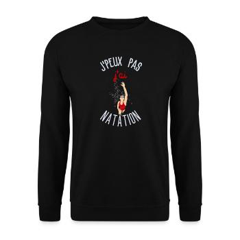 Ich kann nicht schwimmen - Unisex Pullover - Schwarz - Vorne - Alina (178cm) & Michal (187cm)