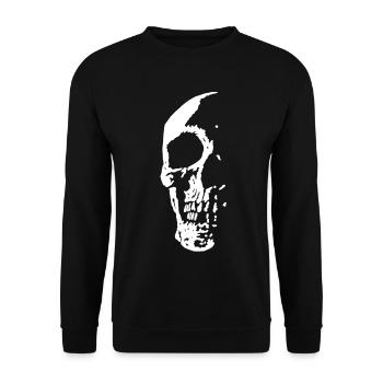 Crâne dans la pénombre - Sweat-shirt Unisexe - noir - Devant - Alina (178cm) & Michal (187cm)