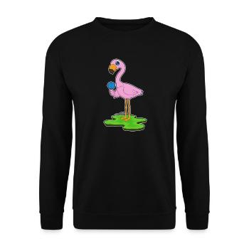 Sucette de flamant rose - Sweat-shirt Unisexe - noir - Devant - Alina (178cm) & Michal (187cm)