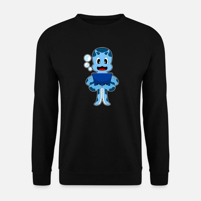 Octopus Laptop - Unisex Sweatshirt - black