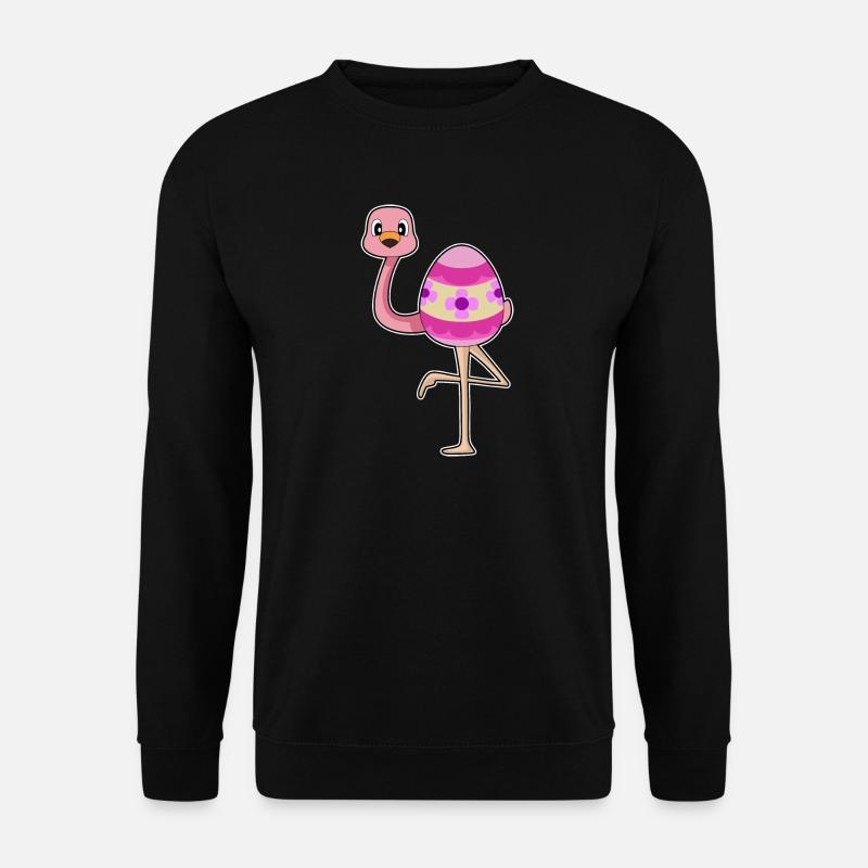 Flamingo Ostern Osterei - Unisex Pullover - Schwarz