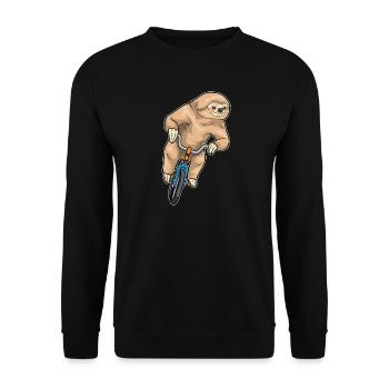 Vélo paresseux - Sweat-shirt Unisexe - noir - Devant - Alina (178cm) & Michal (187cm)