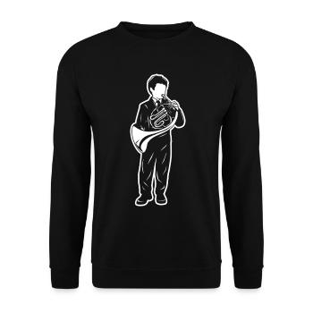 Cor français garçon dessin - Sweat-shirt Unisexe - noir - Devant - Alina (178cm) & Michal (187cm)