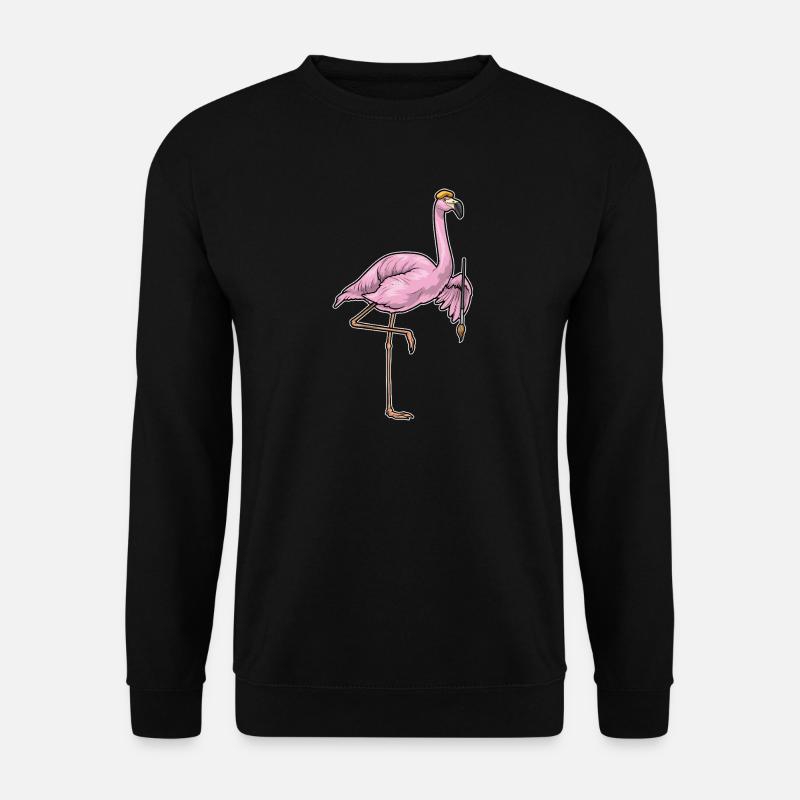 Flamingo Painter Brush Painting - Unisex Sweatshirt - black
