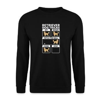 Chien Golden Retriever - Sweat-shirt Unisexe - noir - Devant - Alina (178cm) & Michal (187cm)