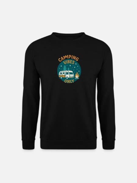 Camping Vibes Only - Freizeit Design - Unisex Pullover - Schwarz