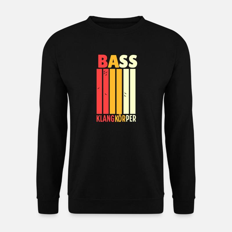 Chor: Bass Klangkörper für Musiker - Unisex Pullover - Schwarz