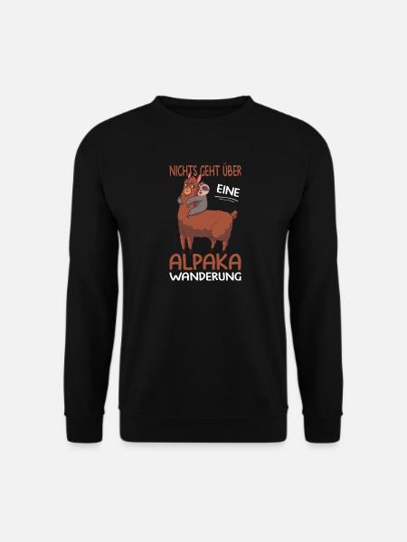 Wandern Sprüche Wanderer Wanderoutfits - Unisex Pullover - Schwarz