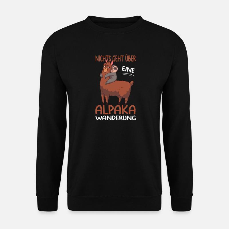 Wandern Sprüche Wanderer Wanderoutfits - Unisex Pullover - Schwarz