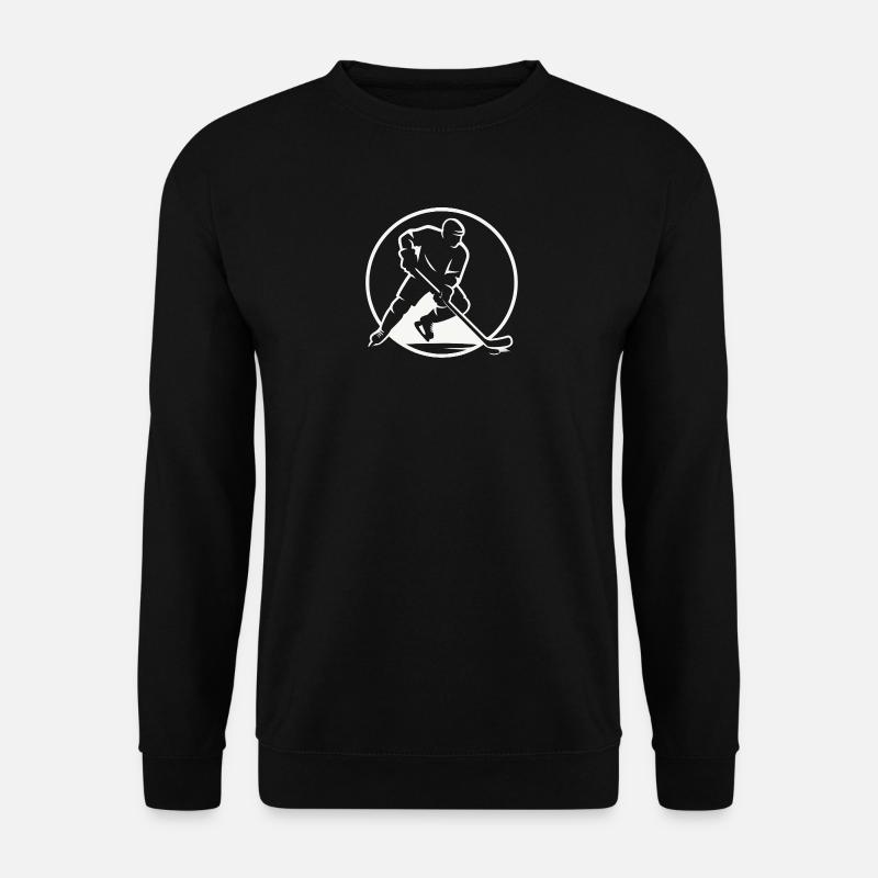Kreis Hockey Silhouette Emblem - Unisex Pullover - Schwarz