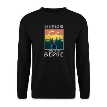 Wandern Sprüche Wanderer Wanderoutfits - Unisex Pullover - Schwarz - Vorne - Alina (178cm) & Michal (187cm)