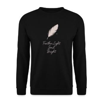 Feather And Dream Boho Festival Spiritual Pattern - Unisex Sweatshirt - black - Front - Alina (178cm) & Michal (187cm)