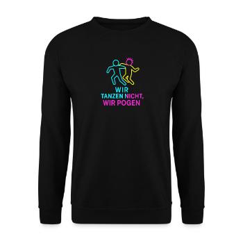 Neon Pogo Dance Duo - Unisex Sweatshirt - black - Front - Alina (178cm) & Michal (187cm)