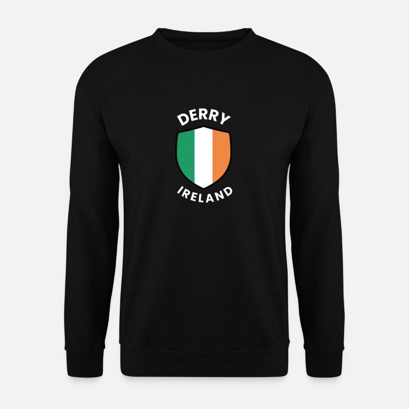 Derry Ireland Shield Flag - Unisex Sweatshirt - black