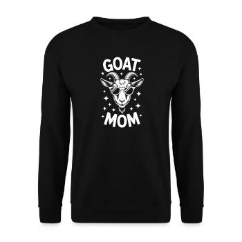 Ziege Sprüche Ziegen Lustiges Ziege Geschenk - Unisex Pullover - Schwarz - Vorne - Alina (178cm) & Michal (187cm)