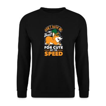 Wait for me, I've got little legs - Unisex Sweatshirt - black - Front - Alina (178cm) & Michal (187cm)