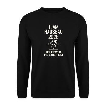 Team House Construction - Unisex Sweatshirt - black - Front - Alina (178cm) & Michal (187cm)