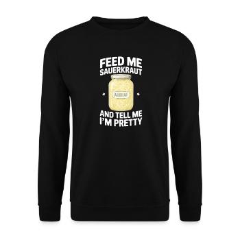Sauerkraut Sauerkohl Geschenke - Unisex Pullover - Schwarz - Vorne - Alina (178cm) & Michal (187cm)