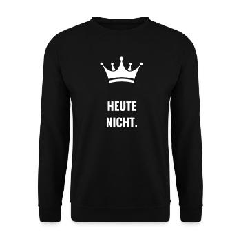 Heute Nicht. - Unisex Pullover - Schwarz - Vorne - Alina (178cm) & Michal (187cm)