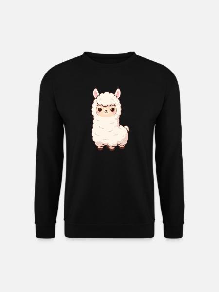 Alpaca Kawaii Gift Birthday - Unisex Sweatshirt - black