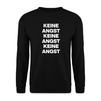 KEINE ANGST NIE WIEDER IST JETZT WEIß NO NZS / AFD - Unisex Pullover - Schwarz - Vorne - Alina (178cm) & Michal (187cm)