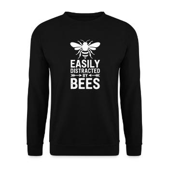 Bienen Sprüche Biene Lustiges Bienen Geschenk - Unisex Pullover - Schwarz - Vorne - Alina (178cm) & Michal (187cm)