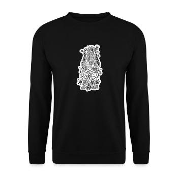 Shaman Head (contour) - Sweat-shirt Unisexe - noir - Devant - Alina (178cm) & Michal (187cm)