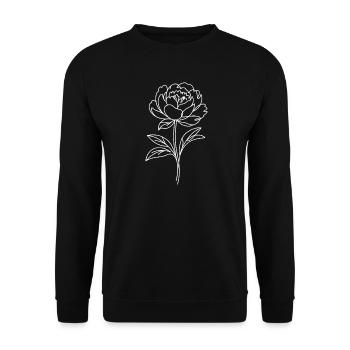 Étude de la lignée des pivoines - Sweat-shirt Unisexe - noir - Devant - Alina (178cm) & Michal (187cm)