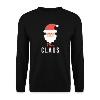 Herr Claus – Passende Paare Weihnachten - Unisex Pullover - Schwarz - Vorne - Alina (178cm) & Michal (187cm)
