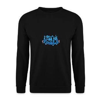 Peeing In Pools Funny I Pee In Pools Humor - Unisex Pullover - Schwarz - Vorne - Alina (178cm) & Michal (187cm)