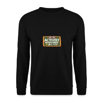 Test Day Actively Monitoring Funny Teacher - Unisex Pullover - Schwarz - Vorne - Alina (178cm) & Michal (187cm)